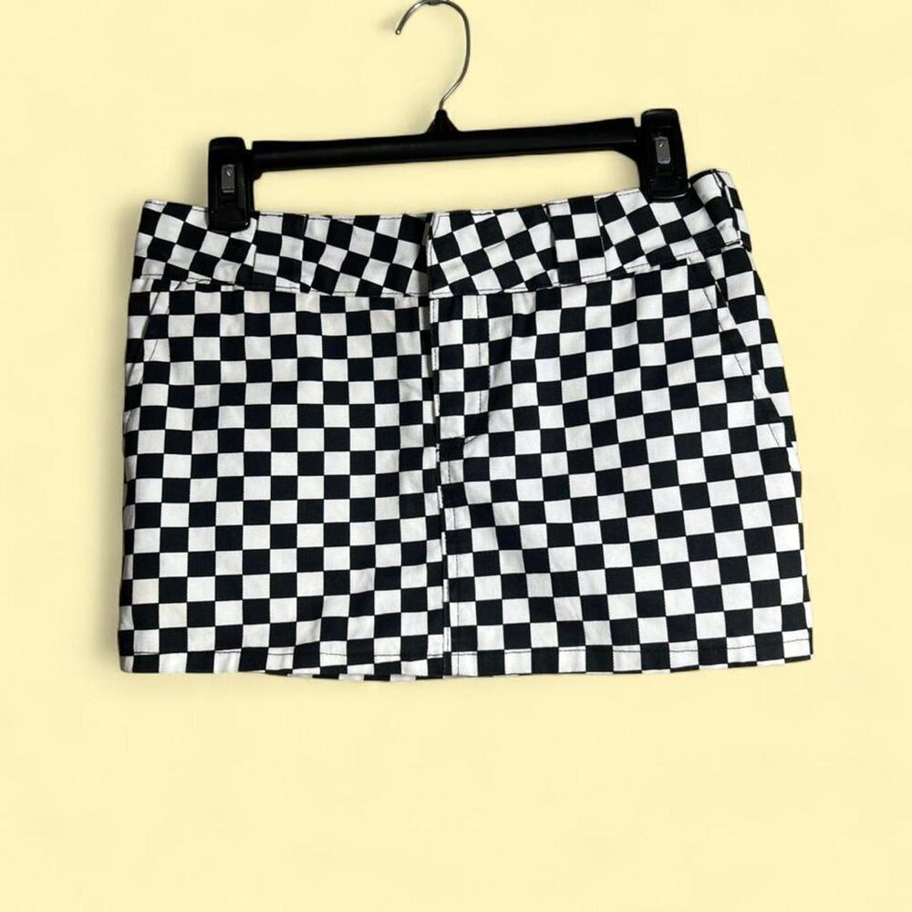 Y2K Dickies Checkerboard Mini Skirt Juniors‎ Size 1 Skater Alt